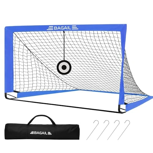 Oferta limitada: BAGAIL Portería de fútbol, Red de fútbol desplegable con portería, piquetas y Bolsa de Transporte portátil, fácil de Montar, Ideal para Entrenamiento en el jardín y Partidos recreativos. de 49.99 € a 49.99 € (ahorro 0.00%)