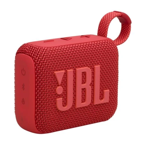 Offre limitée : JBL GO 4, Enceinte Bluetooth ultra-portable, son JBL Pro, basses percutantes, 7 heures d'autonomie, fonction Playtime Boost, résistante à l'eau et à la poussière IP67, en rouge de 38.99 € à 38.99 € (0.0% de remise)