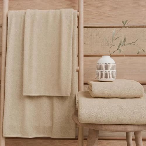 Limited-time offer: PETTI Artigiani Italiani - 100% Cotton Terry Bath Towels, 1+1 Towel Set, 2 Pieces 1 Face Towel and 1 Hand Towel, Beige Towels from 10.99 GBP to 10.99 GBP (save 0%)