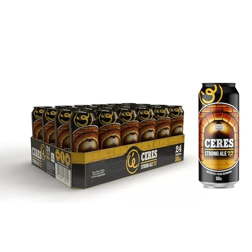 Offerta a tempo: Ceres Strong Ale - 24 Lattine da 50 cl, Birra Bionda Doppio Malto con Riflessi Dorati, Gradazione Alcolica 7,7°C, Gusto Ricco ed Intenso con Sentori di Malto - 25% da 47.76 € a 35.76 €