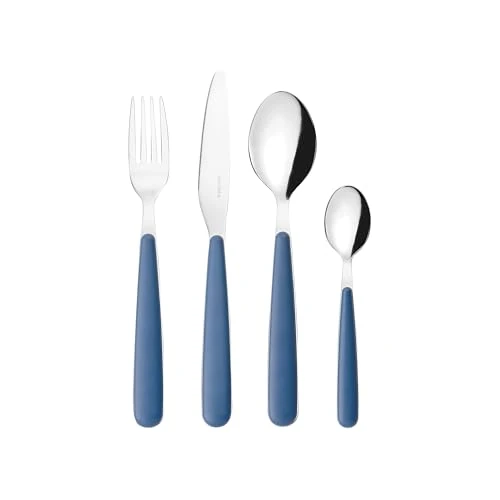 Offre limitée : Guzzini - POP Set de 24 Couverts - Bleu Marine - 127500210 de 59.90 EUR à 59.90 EUR (remise 0%)