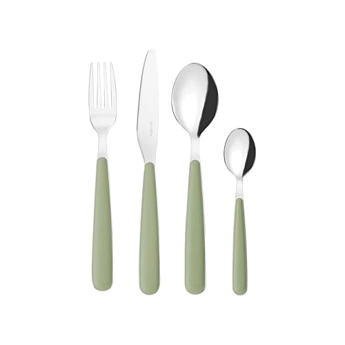 Offre limitée : Guzzini - POP Set de 24 Couverts - Vert Sauge - 127500176 de 53.70 EUR à 53.70 EUR (remise 0%)