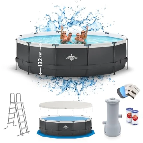 Offerta a tempo: Dardaruga Piscina Fuori Terra Ø 488 x 132 cm | Mod. MAUI (2026) | Marchio Italiano | Scala + Copertura + Telo Base + Pompa Filtro Energy Saver | Materiali PREMIUM | Garanzia e Assistenza ITALIA - 60% da 999.99 € a 399.99 €