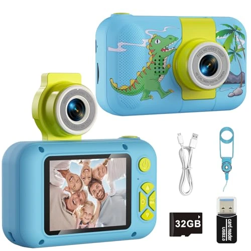 Limited-time offer: ARNSSIEN Kids Camera for 3 4 5 6 7 8 9 10 11 12 Year Old Girls/Boys, Child Digital Camera for Toddler,Christmas Birthday Festival Present for Children,Video Selfie Kids Toys with 32GB TF Card,X101H from 21.99 GBP to 17.99 GBP (save 18%)