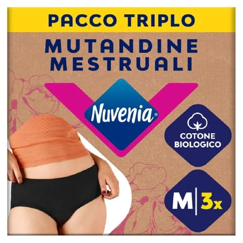 Offerta a tempo: Nuvenia Intimawear Mutandine Mestruali Cotone Biologico, Taglia M, 3 pz - 37% da 47.50 € a 29.99 €