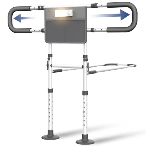 Offerta a tempo: Agrish Sponda da Letto con Maniglia per Alzarsi e Luce LED - 25% da 72.99 € a 54.99 €