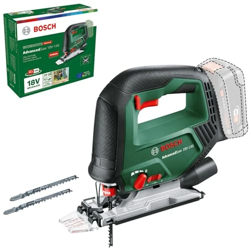 Bosch accudecoupeerzaag AdvancedSaw 18V-140 (pendelfunctie; borstelloze motor; zaagdiepte in hout/staal/aluminium: 140 mm/10 mm/20 mm; 3 x zaagblad; 18V System; zonder accu & lader; in kartonnen doos)