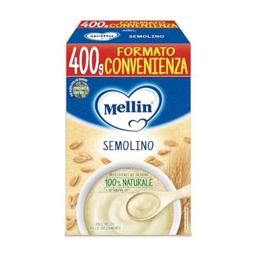 Offerta a tempo: Mellin Semolino, Con Vitamina B1, Formato Convenienza 400g | Per Bambini dal 4° Mese Compiuto - 14% da 6.08 € a 5.24 €