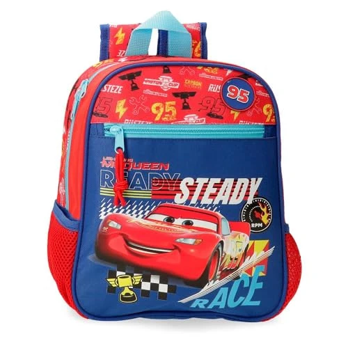 Joumma Disney Cars Lets Race Plecak Przedszkolny Czerwony 23x28x10 cms 6,44l Poliester, Czerwone, plecak przedszkolny
