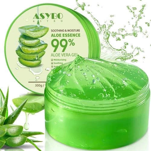 Offre limitee: ASYBO 300 ML Aloe Vera Gel - 99% Aloe Vera pur hydratant visage et corps hydratant, crème naturelle à l'aloe vera pour peaux sèches, coups de soleil, acné de 16.99 EUR a 16.99 EUR (economie 0%)