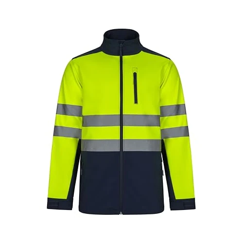 VELILLA 106004, Giacca Soft Shell Bicolor, Blu Navy e Giallo Fluor, XX-Large
