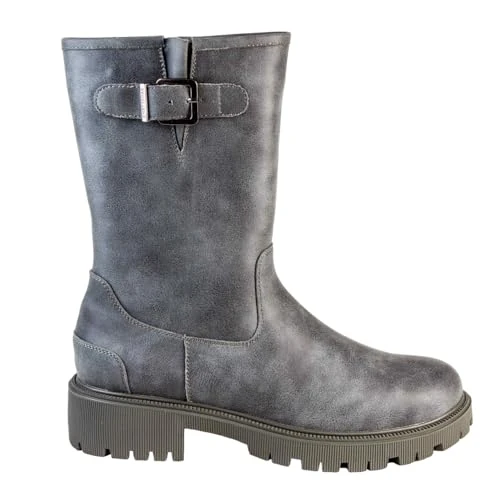 CHATTAWAK 18kandygris39, Botas Cortas al Tobillo Mujer, Gris, 39 EU