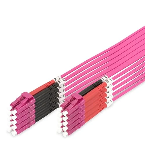 Limited offer: DIGITUS - Purple OM4 Fibre Optic Cable - Pack of 5 - 1m - LC to LC - Duplex - 1/10/40/100Gbps - MM Multimode Fiber LAN Cable - Compatible with OM3, OM5 & SWDM - Router, Server from 22.25 EUR to 22.25 EUR (save 0%)
