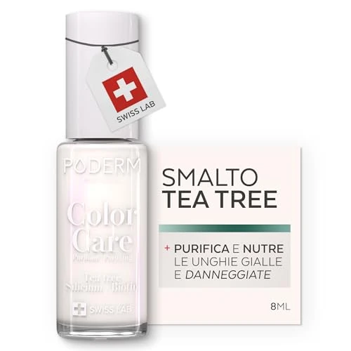 Oferta limitada: PODERM Esmalte Cuidado para Uñas con Tea Tree - Blanco Perlado | Swiss Lab - 8ML | Enriquecido con Tea Tree, Silicio & Biotina | Purifica, Aclara & Nutre las Uñas Amarillas | Creado por una Podóloga de 18.99 € a 11.78 € (ahorro 38%)