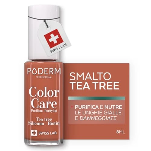 Offre limitée : PODERM Vernis Soin au Tea Tree - Terracotta | Swiss Lab - 8ML | Enrichis en Tea Tree, Silicium & Biotine | Purifie, Clarifie & Nourrit les Ongles Jaunes et Abîmés | Créé par une Podologue de 12.29 € à 11.65 € (5% de remise)
