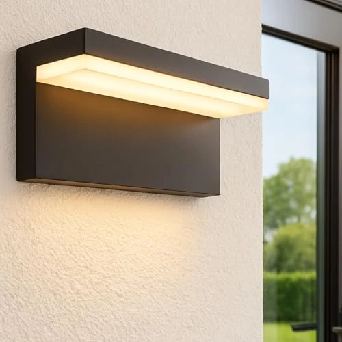 Zeitlich begrenztes Angebot: CGC Lighting LED-Außenwandleuchte, 4000 K, natürliches Weiß, integrierte LED-Beleuchtung, wasserdicht, rechteckig schwarz von 29.99 € auf 29.99 € (0.00% Rabatt)