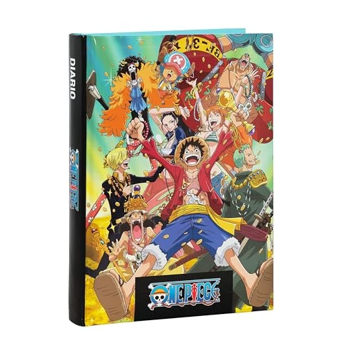 ONE PIECE Official One Piece School Diary, 2024-2025, 12 Month Diary, Ideal for Elementary or Middle School, Padded Cover and 320 Inner Pages Printed in Colours, 5 x 7 inches, Blue