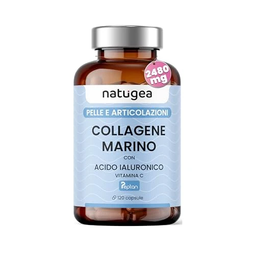 Begrenztes Angebot: Marine Kollagen. 2480MG Patentiertes PEPTAN® Hydrolysiert mit Hyaluronsäure und Vitamin C - natugea®. Bis zu 2 Monate Behandlung von 31.80 EUR auf 31.80 EUR (Rabatt 0%)