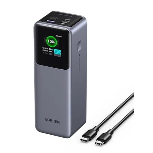 Oferta limitada: UGREEN Nexode Power Bank 25000mAh 140W, Batería Externa Carga con 2 USB C 1 Type A, Cargador Portatil Compatible con iPhone 17 Pro MAX Air/16/15/14/13/12 Plus Pro MAX, Macbook, Galaxy S24 etc de 129.99 EUR a 72.79 EUR (ahorro 44%)