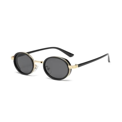 Offre limitee: YAMEIZE Lunette de Soleil Ovale Rétro Vintage Homme avec Protection UV400 Cadre en Métal Rond Classique petit de Conduite des Lunettes de soleil de 13.99 EUR a 13.99 EUR (economie 0%)