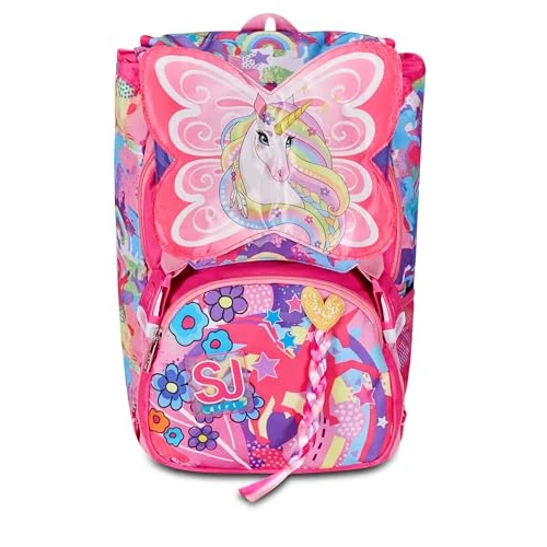 Limited-time offer: Seven SJ Gang Expandable School Backpack, Pink, Unibraid, Double Compartment Backpack Extensible Through Side Zips, Bottle Pocket, Elementary and Middle Schools, Girls, pink, Taglia unica, Rucksack from 72.44 GBP to 72.44 GBP (save 0%)