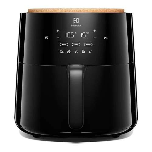 Electrolux Airfryer Serie 700 EAF7B, Freír, asar o hornear, cocinar alimentos fritos más útiles, diseño compacto, características y recetas preestablecidos, superficie antiadherente, apta para