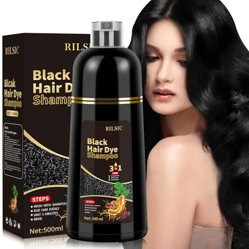 Offre limitée : Shampoing Colorant Noir, 500ML Color Shampooing Colorant, Black Hair Sye Shampoo 3 en 1, Shampooing Colorant Instantané pour Cheveux, Shampoing Cheveux Colorés (Noir) de 14.24 € à 13.53 € (5% de remise)