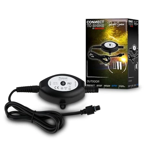 Offerta a tempo: BRILONER - Sistema da giardino Connect to Shine 12V sensore crepuscolare da esterno, set di prolunga, IP67 contro immersione temporanea, auto on/off, 10,5x7x3,5 cm, nero - 0.00% da 24.95 € a 24.95 €