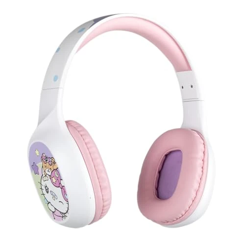 Offerta a tempo: Konix Hello Kitty Cuffie audio sovraurali wireless Bluetooth 5.3 PC, smartphone e tablet - Microfono - Autonomia 30 h - Bianco e rosa - 0.00% da 29.99 € a 29.99 €