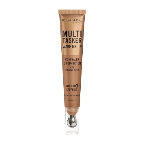 Offerta a tempo: Rimmel Multi-Tasker Wake Me Up Concealer & Foundation, 90 – Toffee, 20 ml - 43% da 15.93 € a 9.10 €
