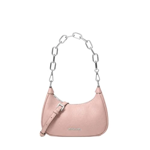 Oferta limitada: Michael Kors Cora - Bolso bandolera mediano con cremallera, color plateado de 89.00 € a 89.00 € (ahorro 0.00%)
