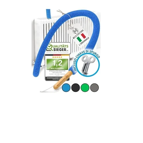 Offerta a tempo: l'ORIGINALE Pulisci Termosifoni Lunga 115cm I Spazzola per Pulire Termosifoni senza Graffi I Spazzola Pulizia Termosifoni con Copertura Lavabile I Spazzola per Radiatori per Tutti i Radiatori (Blu) - 45% da 20.99 € a 11.49 €