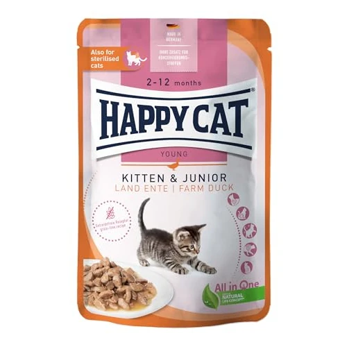 Offerta a tempo: Happy Cat Young Meat in salsa Kitten & Junior Land Anatra Pouch 85 g - 0.00% da 3.13 € a 3.13 €