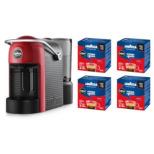 Oferta limitada: Lavazza A Modo Mio Jolie Evo - Máquina de café fabricada con 36 % de plástico reciclado, máquina de café expreso con 64 cápsulas Lavazza a Modo Mio crema y sabor clásico incluidas, roja de 85.05 EUR a 85.05 EUR (ahorro 0%)