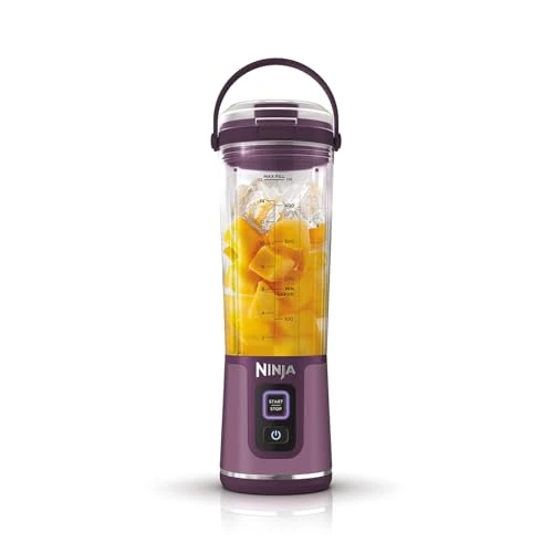 Oferta limitada: Ninja Blast Batidora portátil, Vaso de 530 ml con tapa antigoteo y boquilla para sorber, Minibatidora sin cable, recargable, smoothies, batidos de proteínas, pica hielo y frutas congeladas, BC151EUPR de 59.99 EUR a 44.99 EUR (ahorro 25%)