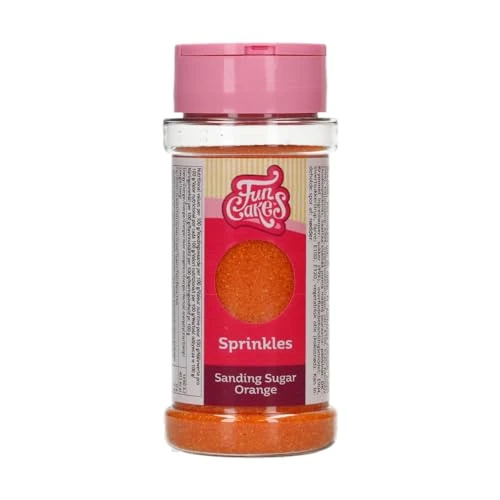 Offerta a tempo: FunCakes Sanding Sugar Orange, Arancione: Gusto eccellente, Perfetto per Decorare Torte, Cake Pops, Caramelle, Biscotti e Cupcakes - 80 g - 22% da 3.25 € a 2.54 €