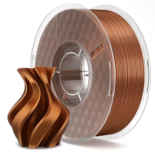 Offerta a tempo: ELEGOO Filamento Seta PLA 1,75 mm Rame 1 KG, Silk PLA Filamento per Stampante 3D Precisione dimensionale +/- 0,02 mm Filamento di Stampa 3D Adatto alla maggior parte delle Stampanti 3D FDM - 43% da 30.00 € a 17.09 €