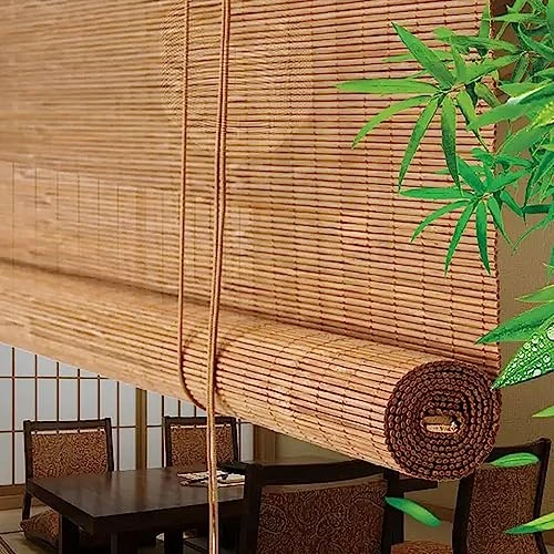 Offerta a tempo: Tenda A Rullo In Bamboo Naturale Tende Avvolgibili Traspirante/Privacy Larghezza 50 60 70 80 90 100 110 120 130 140 150 160 170 180cm Tenda A Pacchetto In Bambù Con Sollevatore Personalizzabile - 0.00% da 5.99 € a 5.99 €