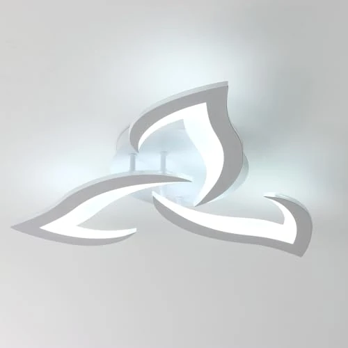 Zeitlich begrenztes Angebot: Comely Deckenlampe LED Wohnzimmer, 52cm 36W LED Lampen Deckenleuchte, Moderne Blütenblatt Design Lampen für Wohnzimmer Küche Schlafzimmer Esszimmer, Kaltweißes Licht 6500K, Weiß von 38.99 € auf 38.99 € (0.00% Rabatt)