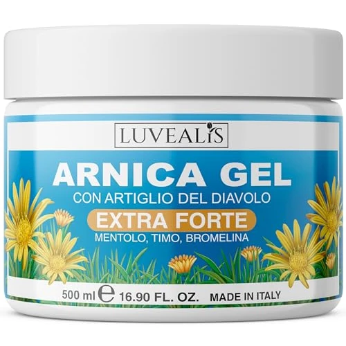 Arnica per Cavalli Uso Umano 500ml Extra Forte, 100% Arnica Gel Forte, Potenziata con Artiglio del Diavolo Forte, Crema Arnica Azione Intensa per Massaggi a Muscoli e Articolazioni