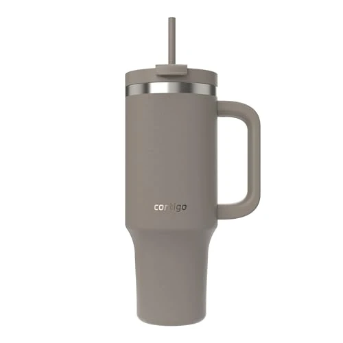 Offerta a tempo: Contigo Bottiglia termica 1200 ml con manico e cannuccia | Borraccia isolata in acciaio inossidabile con coperchio | Raffredda per 29 ore | Tazza termica | Senza BPA | Inky Cap - 15% da 29.99 € a 25.52 €