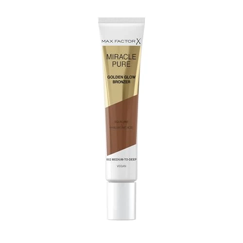 Offerta a tempo: Max Factor Miracle Pure Golden Glow Bronzer, Medium to Deep, Terra in Crema, Formula Cremosa e Vegana, Squalane & Acido Ialuronico, 15ml - 0.00% da 10.50 € a 10.50 €