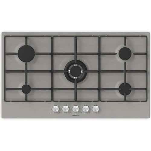 Offerta a tempo: SCHOCK - Piano Cottura 5 Fuochi Gas Silver PC90 con Manopole Milleluci - 0.00% da 360.47 € a 360.47 €