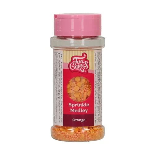 Offerta a tempo: FunCakes Sprinkle Medley Orange, Arancione: Decorazioni di Zucchero, Sapore Delizioso, Ottime per Decorare Torte, Cupcake e Biscotti, Sprinkle Mix. 70g - 0.00% da 4.60 € a 4.60 €
