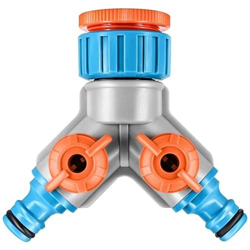 Offerta a tempo: GRÜNTEK Raccordo Rubinetto a 2 Vie Valvola Irrigazione, Distributore per Rubinetto 3/4 Pollici e Adattatore Filettato da 1 Pollice con Attacco Rapido. - 46% da 13.99 € a 7.55 €