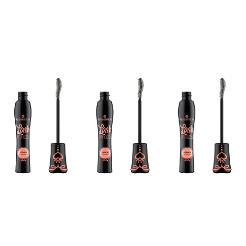 essence Lash PRINCESS Mascara Volume, Nero, Volumizzante, Definente, Allungante, Vegano, Senza Profumo, Confezione da 3 (3x12ml)