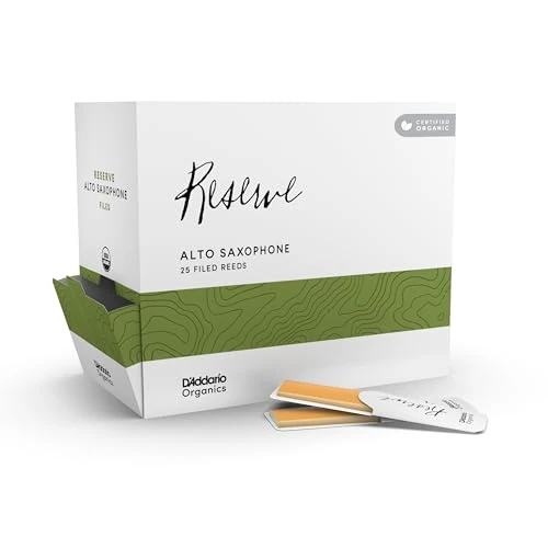 D'Addario Organic Reserve Stroiki do saksofonu altowego – osobno zapakowane, moc 3,0, opakowanie 25 szt.