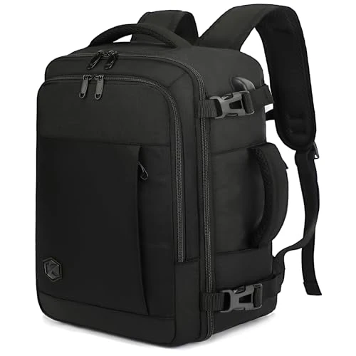 VANKEV Ryanair Easyjet torba kabinowa pod siedzenie, torba podróżna, bagaż podręczny, plecak podręczny, plecak na laptopa, Czarny atrament, 45x36x20cm (30L)