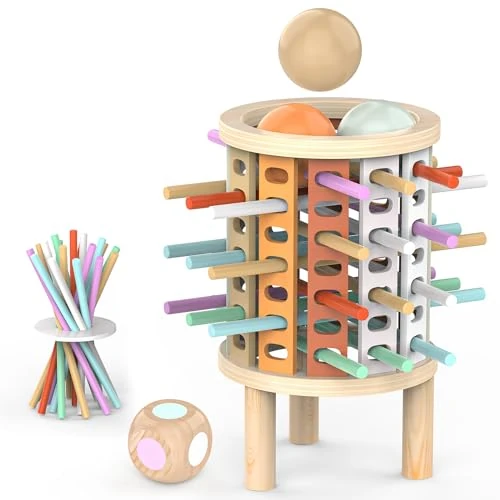 Oferta limitada: Montessori Juguetes con 28 Palitos de Coloridos Juegos de Mesa Niños Niñas 3 4 5 6 7 8 9 10 11 12 Años Regalo, Juego Educativo Familiar para Cognición y Habilidades Motoras Finas Torre de Madera de 25.99 EUR a 25.99 EUR (ahorro 0%)