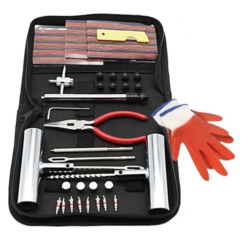 Offre limitée : QUNNIE Kit de réparation de pneus - 48 pièces - Kit de réparation de pneus avec connecteurs universels - pour réparation de crevaisons et Bouchons - pour Voiture, Moto, Camion, Tracteur, remorque (48 de 38.82 € à 19.88 € (49% de remise)